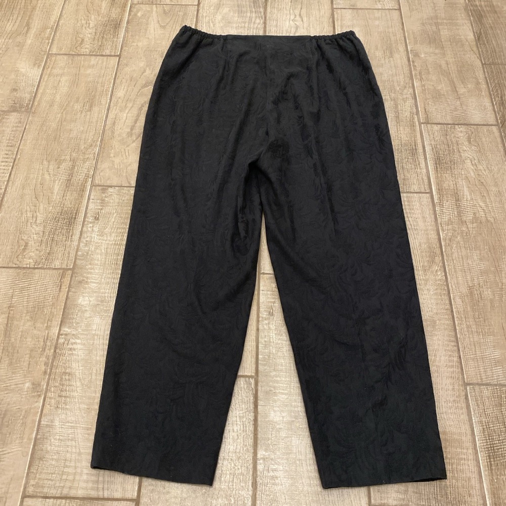 Talbots Woman Stretch Pants Women Black 16W Textured Career Casual Core Business - Picture 2 of 8